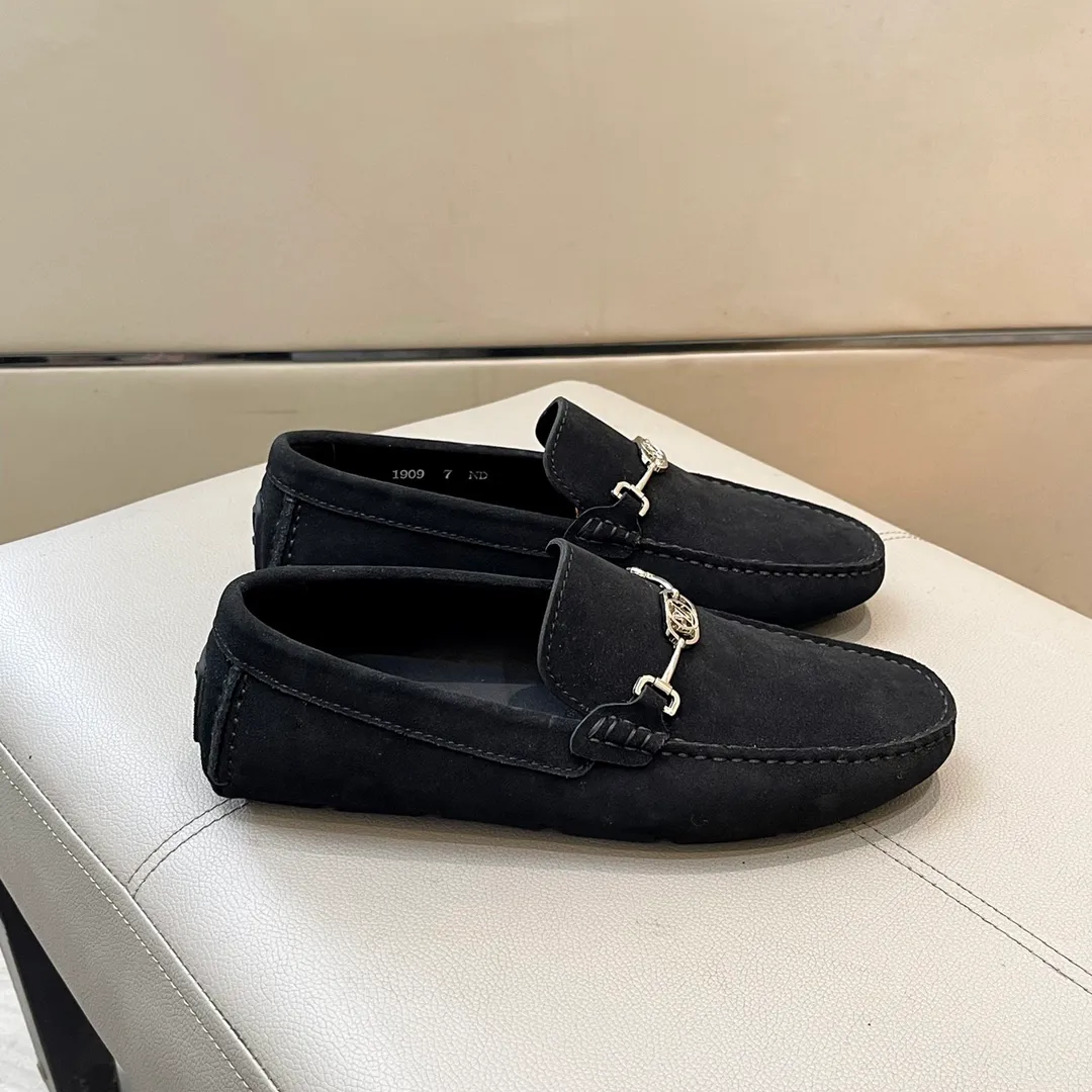Factory price: 460💰LV men's beanie shoes 2025 official website synchronization <market top version> frosted cowhide ➕ black cowhide original packaging. Size 38-45